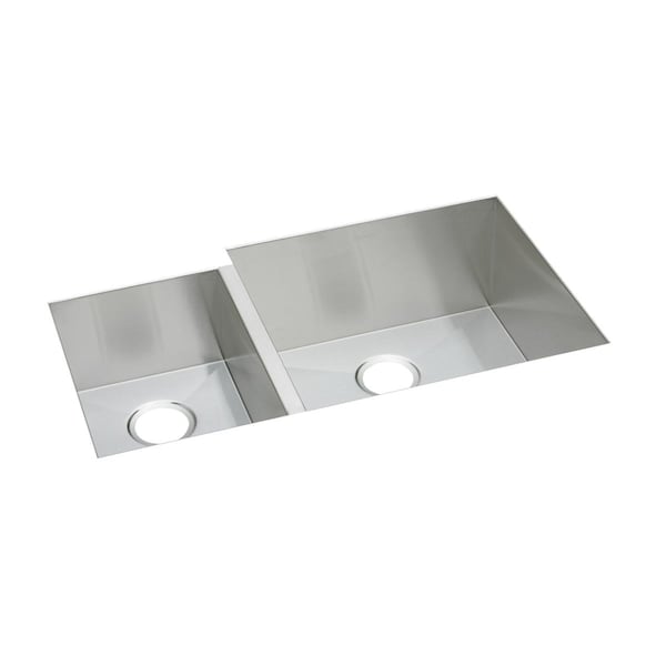 Elkay Crosstown 16 Gauge Stainless Steel 35-1/4 X 20-1/2 X 10 Offset 40/60 Double Bowl Undermount Sink EFU352010L - main